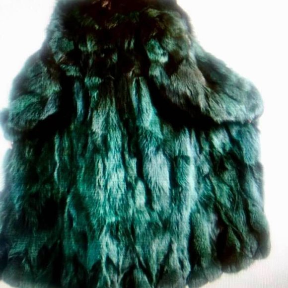 Greece origin green dyed fox coat - Picture 7 of 11